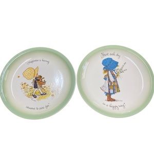 Vintage 70’s Holly Hobbie Collector’s Edition USA Decorative 10” Plates Set of 2